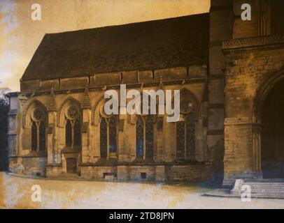 Noyon, France, première Guerre mondiale, Art, Habitat, architecture, Église, avant arrière, Moyen âge, Architecture religieuse, France, Noyon, Cathédrale, Noyon, 05/10/1917 - 05/10/1917, Cuville, Fernand, 1917 - régions dévastées, somme, Oise, Aisne - Fernand Cuville (Section photographique de l'armée) - (septembre-octobre), Autochrome, photo, verre, Autochrome, photo, positive Banque D'Images