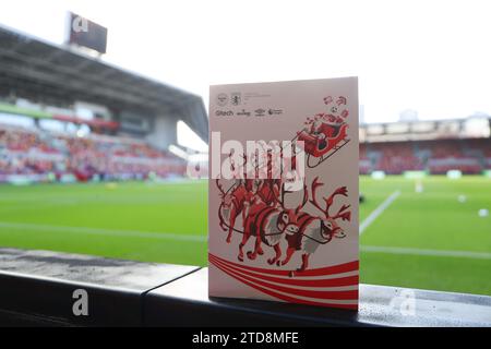 Brentford, Royaume-Uni. 17 décembre 2023 ; Gtech Community Stadium, Brentford, Londres, Angleterre; premier League football, Brentford contre Aston Villa ; crédit du programme Journée : action plus Sports Images/Alamy Live News Banque D'Images