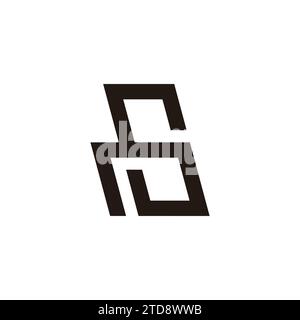 vecteur de logo de ligne simple abstraite de lettre se Illustration de Vecteur