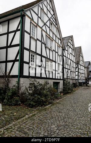 Alter Flecken, ville historique de Freudenberg, Allemagne, Rhénanie du Nord-Westphalie. Banque D'Images