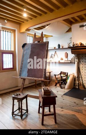 Une salle du musée de la Maison Rembrandt, Amsterdam. Banque D'Images