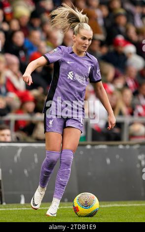 Leigh, Royaume-Uni. 17 décembre 2023. Melissa Lawley de Liverpool lors du match de FA Women's Super League à Leigh Sports Village, Leigh. Le crédit photo devrait se lire : Andrew Yates/Sportimage crédit : Sportimage Ltd/Alamy Live News Banque D'Images