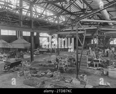 Fabrication de moteurs d'avion Hispano-Suiza ; Wright-Martin Aircraft Corp., New Brunswick, NJ, circa 1917 Banque D'Images