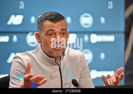 Porto, Portugal. 17 décembre 2023. Vila Nova de Gaia, 12/07/2023 - la conférence de presse de Sérgio Conceição a eu lieu ce matin au centre d'entraînement d'Olival en prévision du match Sporting vs FC Porto, comptant pour la ligue Portugal Bwin. (Pedro Granadeiro/Global Imagens) crédit : Atlantico Press/Alamy Live News Banque D'Images