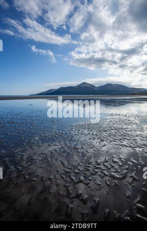 Les montagnes de Mourne de Murlough Beach. County Down, Irlande du Nord, Royaume-Uni. Banque D'Images