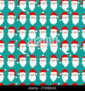 Visages de personnage de Père Noël Illustration de Vecteur