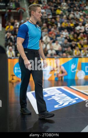 Ludwigsburg, Deutschland. 17 décembre 2023. Christian Theis, GER, MHP Riesen Ludwigsburg vs Syntainics MBC, Basketball, Bundesliga, easycredit BBL, 11. Spieltag, Spielzeit 2023/2024, 17.12.2023, photo : Eibner-Pressefoto/Sascha Walther crédit : dpa/Alamy Live News Banque D'Images