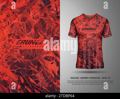 Tshirt sports grunge texture fond pour maillot de football, descente, cyclisme, football, jeux. Illustration de Vecteur