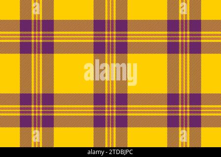 Tissu à carreaux de décembre, plaid tartan sans couture de complexité. Fond de vecteur de texture de motif adolescent en magenta et couleurs vives. Illustration de Vecteur