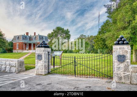 L'entrée du cimetière national de fort Donelson à Dover, Tennessee. Banque D'Images