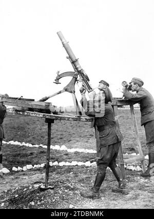 08/31/1916. Sur le front anglais sur la somme. Une mitrailleuse contre les avions et les dirigeables. Crédit : Album / Archivo ABC / Charles Trampus Banque D'Images