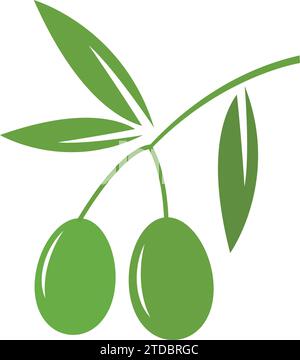 motif vectoriel de modèle de logo olive Illustration de Vecteur