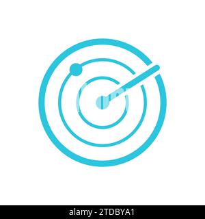 Icône Radar de navigation aérienne. À partir du jeu d'icônes bleues. Illustration de Vecteur