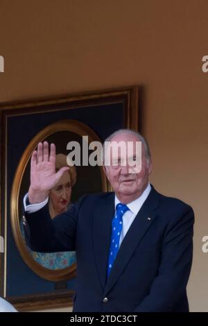 Aranjuez (Communauté de Madrid), 06/02/2019. Corrida en l'honneur de la mère du roi émérite Don Juan Carlos, Doña Maria de las Mercedes. Dernier acte public du roi Juan Carlos. Il se retire de la vie publique. Toreros : El Juli, José Maria Manzanares et Morante de la Puebla. Photo : de San Bernardo. ARCHDC. Crédit : Album / Archivo ABC / Eduardo San Bernardo Banque D'Images