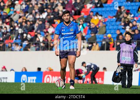 Higashi Osaka Japon. 17 décembre 2023. Damian de Allende (Wild Knights), 17 DÉCEMBRE 2023 - Rugby : Japan Rugby League One 2023-24 match entre Hanazono Kintetsu liners 0-49 Saitama Panasonic Wild Knights au Hanazono Rugby Stadium à Higashi Osaka Japon. Crédit : SportsPressJP/AFLO/Alamy Live News Banque D'Images