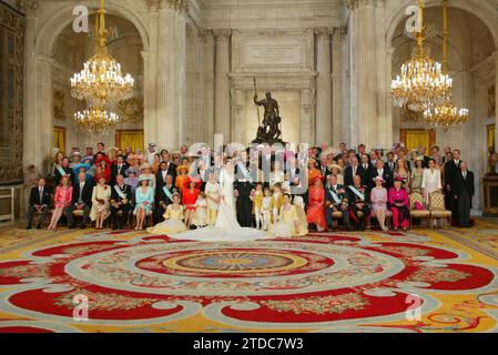 05/21/2004. Madrid 5-22-04.-mariage royal photos de famille.-photo Ernesto Agudo. Crédit : Album / Archivo ABC / Ernesto Agudo Banque D'Images