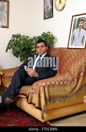 04/22/2003. Madrid. 04/23/03. Carlos Kurdi Gravi, représentant pour l'Espagne et le Portugal du parti démocratique du Kurdistan. Photo : José Luis Álvarez. Crédit : Album / Archivo ABC / José Luis Álvarez Banque D'Images