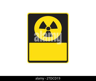Panneau d'avertissement relatif aux rayonnements nucléaires vide, pas de modèle de texte. Vecteur modifiable isolé Illustration de Vecteur