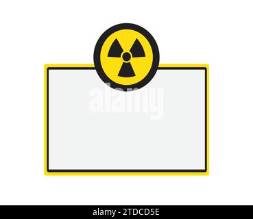 Panneau d'avertissement relatif aux rayonnements nucléaires vide, pas de modèle de texte. Vecteur modifiable isolé Illustration de Vecteur