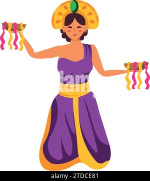 tari kecak danseur traditionnel Illustration de Vecteur