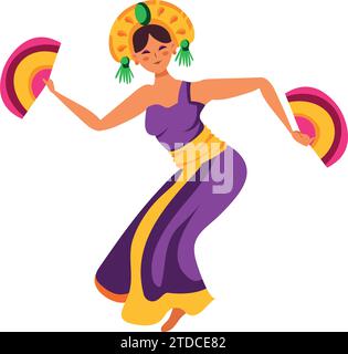 tari kecak balinais traditionnel Illustration de Vecteur