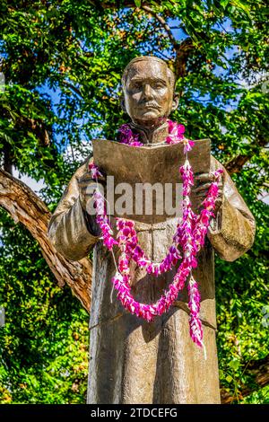 Dr. Sun Yat Sen Statue Chinatown Honolulu Oahu Hawaii. Dr. Sun Father Modern China a passé sept ans à Hawaii quand il était jeune garçon. Statue dédiée en 200 Banque D'Images