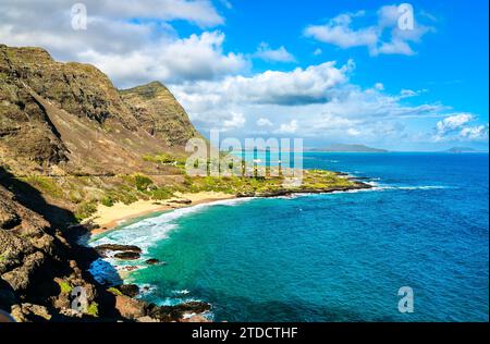 Makapuu point Lookout sur l'île d'Oahu à Hawaï Banque D'Images