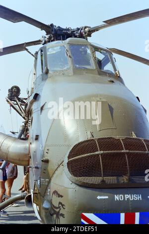 Royal Air Force, Westland Wessex HU5 du No 84 Squadron. RAF Akrotiri, Chypre. 1985. Balayage négatif Banque D'Images