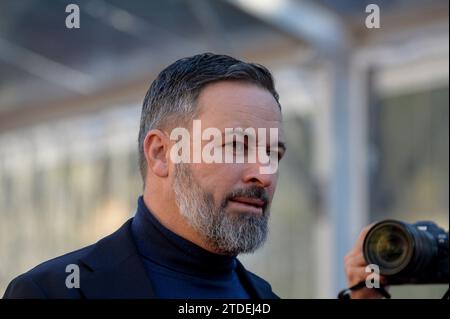 Italie, Rome, le 17 décembre 2023 : Santiago Abascal, homme politique espagnol et président du parti d'extrême droite Vox, participe à la réunion 'Atreju 2023'. Photo © Stefano Carofei/Sintesi/Alamy Live News Banque D'Images