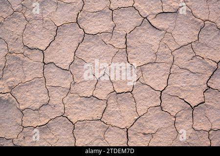 Tuiles de boue au 20 Mule Team Canyon dans le parc national de la Vallée de la mort, Californie. Banque D'Images