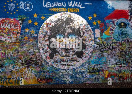 John Lennon Wall Prague Banque D'Images