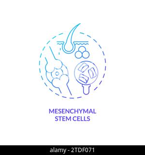 Concept d'icône des cellules souches mésenchymateuses à gradient de ligne mince Illustration de Vecteur