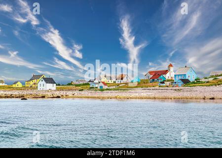 Anciennes maisons de pêcheurs, Ile aux marins, Ile des pêcheurs, collectivité territoriale de Saint-Pierre et Miquelon, collectivité d'outre-mer de France Banque D'Images