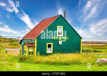 Anciennes maisons de pêcheurs, Ile aux marins, Ile des pêcheurs, collectivité territoriale de Saint-Pierre et Miquelon, collectivité d'outre-mer de France Banque D'Images