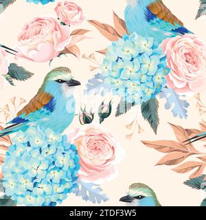 Fleurs vintage sans couture Illustration de Vecteur