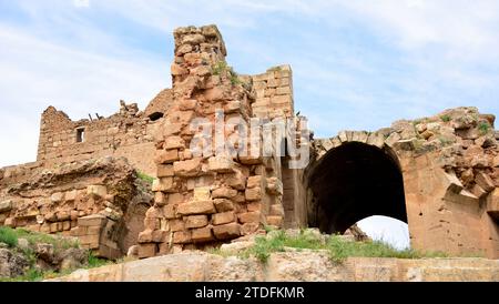 Une forteresse se trouvait probablement déjà ici à l'époque hittite, mais la structure visible aujourd'hui remonte en grande partie aux années suivant 1059 Banque D'Images