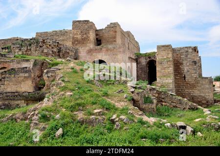 Une forteresse se trouvait probablement déjà ici à l'époque hittite, mais la structure visible aujourd'hui remonte en grande partie aux années suivant 1059 Banque D'Images