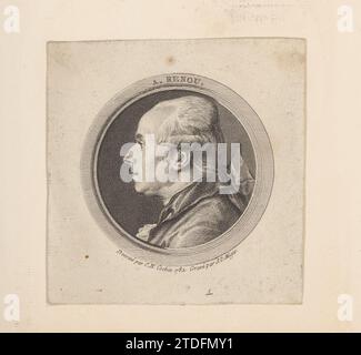Portret van Antoine Renou, Simon Charles Miger, d'après Charles Nicolas Cochin (II), 1782 Print fait partie d'un album. Gravure sur papier / gravure l'impression fait partie d'un album. gravure sur papier / gravure Banque D'Images