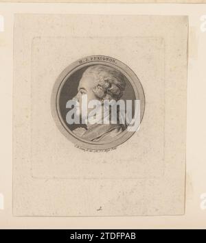 Portret van Henri-Joseph Pérignon, Simon Charles Miger, d'après Charles Nicolas Cochin (II), 1781 Print fait partie d'un album. Gravure sur papier / gravure l'impression fait partie d'un album. gravure sur papier / gravure Banque D'Images