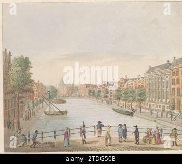 Kloveniersburgwal à Amsterdam, ca. 1810-1813, 1824 - 1825 vue du Kloveniersburgwal en direction du Nieuwmarkt, sur la droite le Trippenhuis, à Amsterdam, ca. 1810-1813. Partie d'une tôle d'environ 1824-1825 avec 74 plaques (non numérotées) des faces topographiques les plus importantes et des diverses mœurs et coutumes du Royaume-Uni des pays-Bas. Amsterdam gravure sur papier / gravure Kloveniersburgwal. Trippenhuis. Waag sur le Nieuwmarkt vue du Kloveniersburgwal en direction du Nieuwmarkt, sur la droite le Trippenhuis, à Amsterdam, ca. 1810-1813. Partie d'un SH Banque D'Images