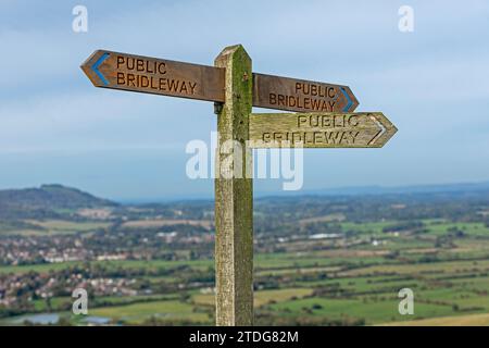 Signalisation, Truleigh Hill, Shoreham by Sea, South Downs, West Sussex, Angleterre, Grande-Bretagne Banque D'Images
