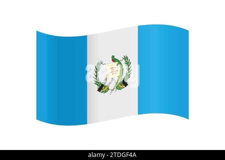 Une illustration vectorielle détaillée et précise du drapeau coloré du Guatemala. Illustration de Vecteur