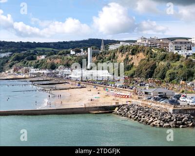 Shanklin Isle of Wight UK drone, aérien Banque D'Images