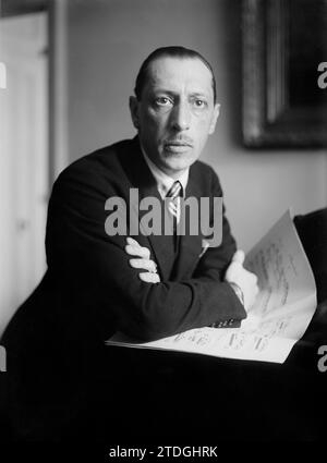 Portrait d'Igor Fyodorovitch Stravinsky. Année : entre env. 1920 et env. 1925. Par : bain News Service, éditeur. Banque D'Images