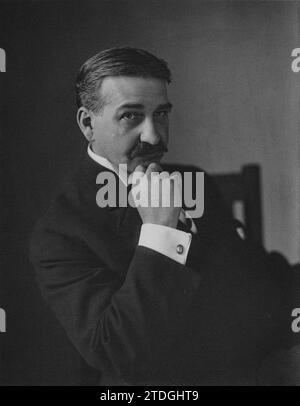 Portrait de Lyman Frank Baum. Année 1908. Par Dana Hull. Banque D'Images