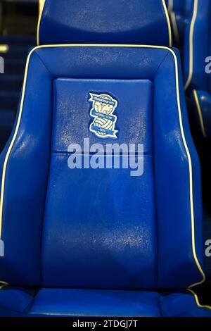 Birmingham, Royaume-Uni. 18 décembre 2023. Sièges de dugue lors du match de championnat Sky Bet entre Birmingham City et Leicester City à St Andrews, Birmingham le lundi 18 décembre 2023. (Photo : Kevin Hodgson | MI News) crédit : MI News & Sport / Alamy Live News Banque D'Images