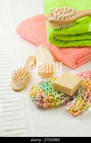 Accessoires pour la salle de bain Banque D'Images