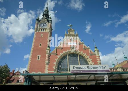 Gare de Gdansk Glowny, Gdansk, voïvodie de Poméranie, Pologne Banque D'Images