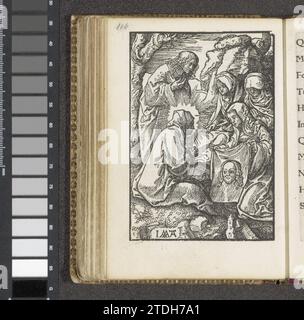 Veronica montre le Sudarium à Maria et Johannes, 1523 Veronica montre le Sudarium, le tissu de sueur avec l'empreinte du visage du Christ, à Marie et Jean. L'impression fait partie d'un livre. Veronica montre le Sudarium, le tissu de sueur avec l'empreinte du visage du Christ, à Marie et Jean. L'impression fait partie d'un livre. Journal d'Amsterdam Banque D'Images