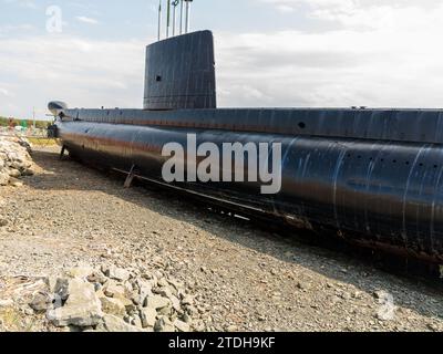 Sous-marin au lieu historique national du Phare de Pointe-au-Père. 1034 rue du Phare, Rimouski, QC G5M 1L8 Banque D'Images